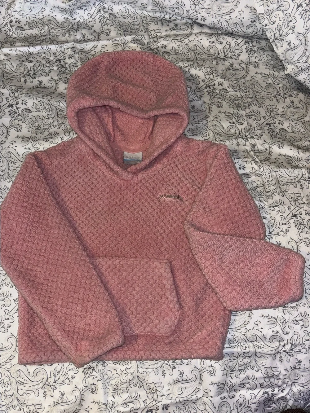 Columbia Girls' Sherpa/Fleece Pullover Hoodie - size small